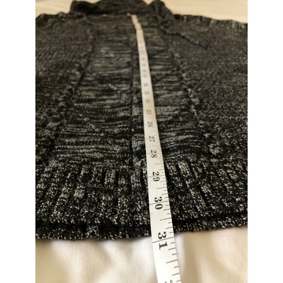 Athleta Oversized Knit Hooded Sweater Poncho XL Gray Merino Wool Blend Dolman - Picture 7 of 7